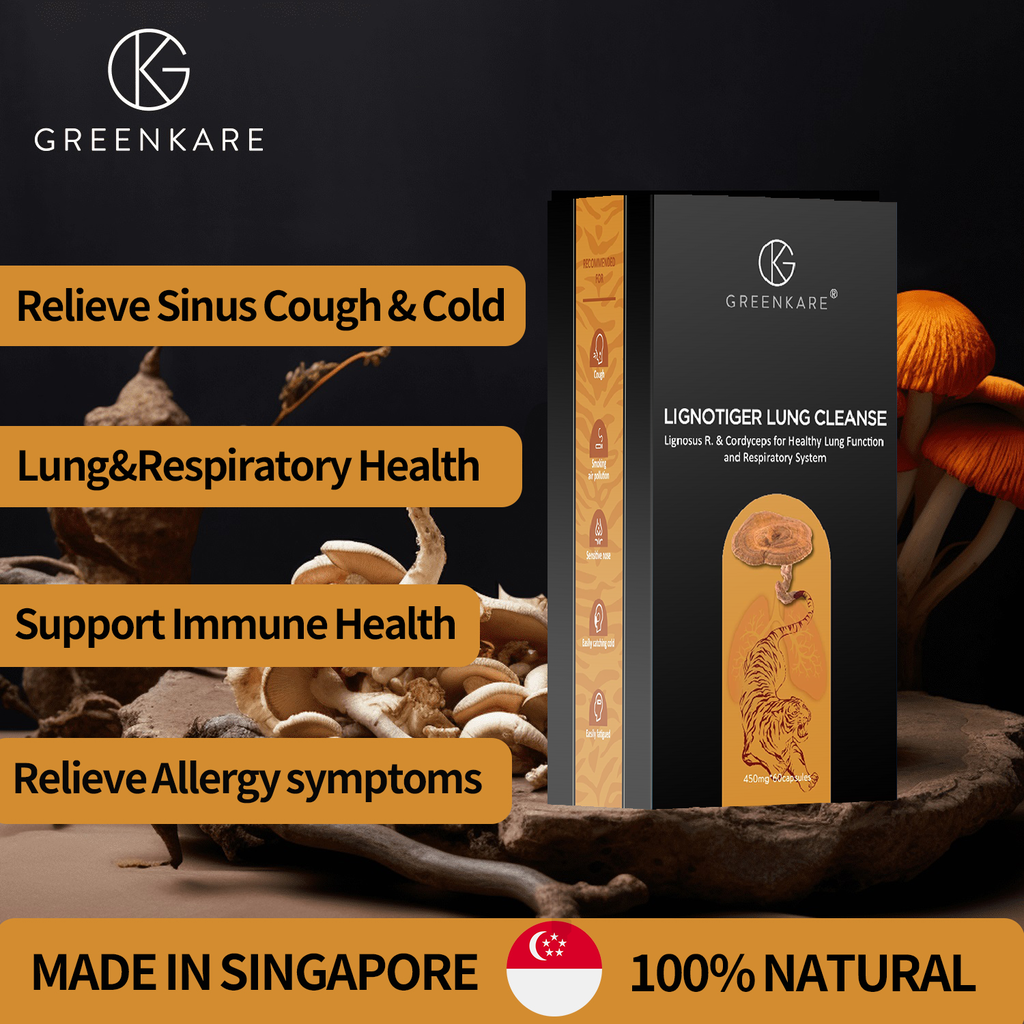 Greenkare Tiger Milk Mushroom Extract 虎乳芝| Relief Sinus,Cough,Lung Nourishing&amp;Respiratory