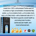 [Greenkare]Omega 3-6-9 Plus Plant-Based Perilla Seed Oil for Cardiovascular Health &amp; Brain Function 60 Softgels