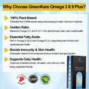 [Greenkare]Omega 3-6-9 Plus Plant-Based Perilla Seed Oil for Cardiovascular Health &amp; Brain Function 60 Softgels