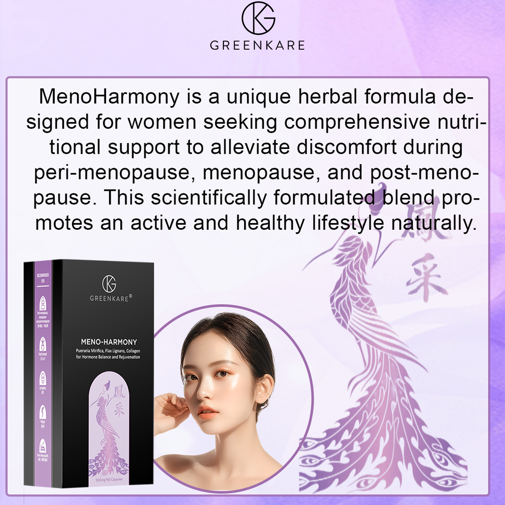 [Greenkare] MenoHarmony Menopause Relief Promote Glowing Skin &amp; Hormonal Balance 60 Caps