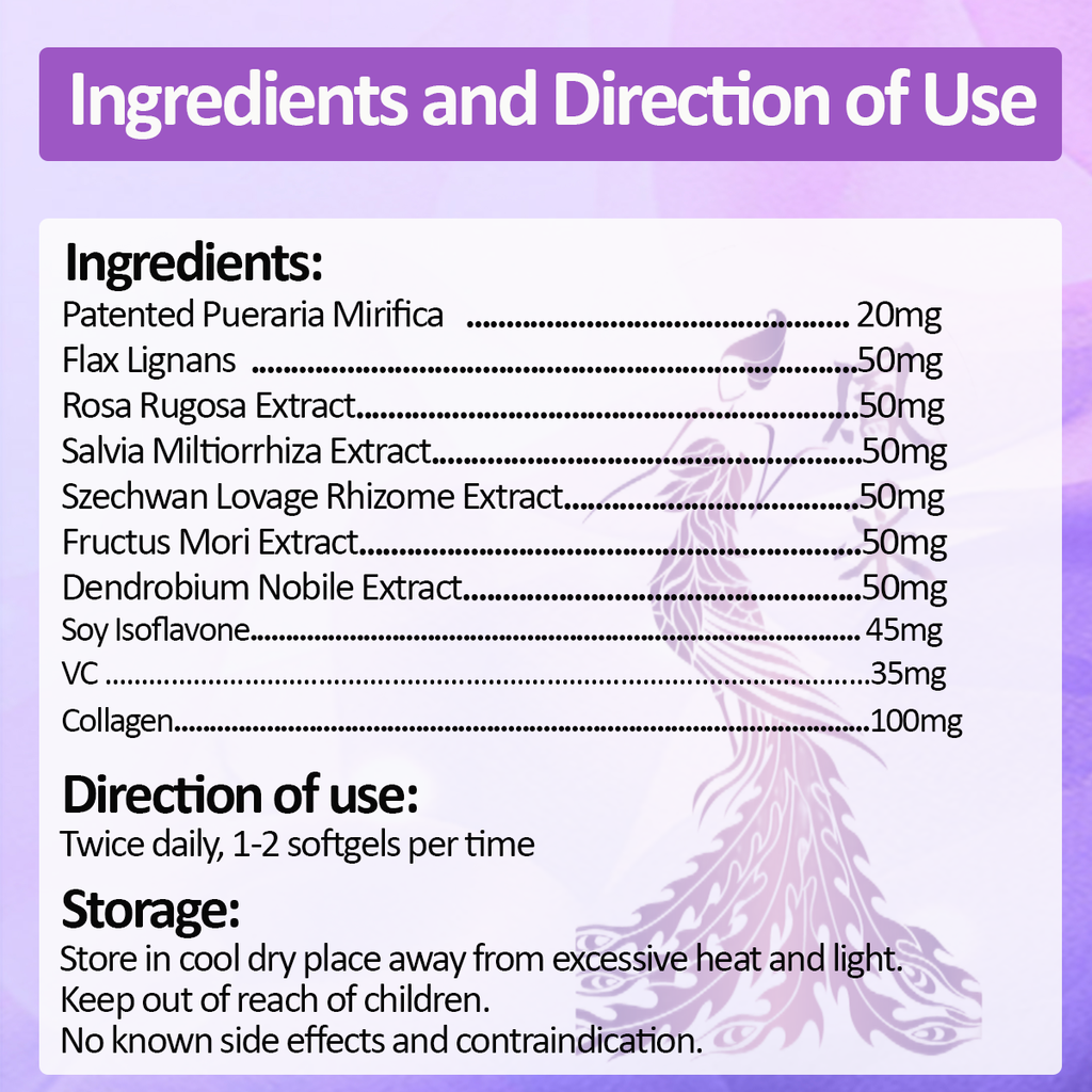 [Greenkare] MenoHarmony Menopause Relief Promote Glowing Skin &amp; Hormonal Balance 60 Caps